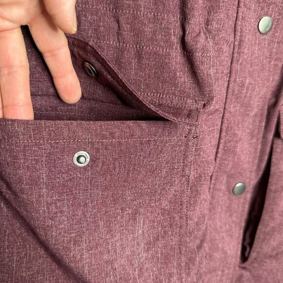 Duluth Trading Co Mist Master Rain Jacket Full Zip Size S Pink Hooded - Picture 8 of 9